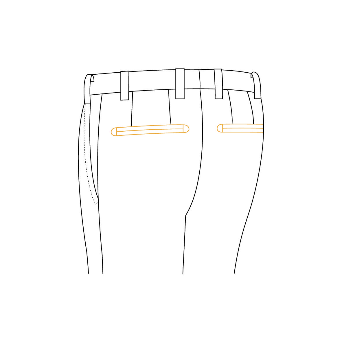 Senszio Garment Finals V1 Tuxedo Back Pockets No Satin