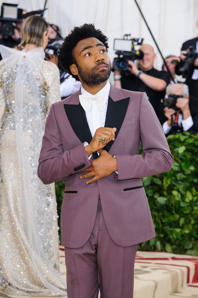 Childish Gambino Purple Tuxedo Met Gala Senszio