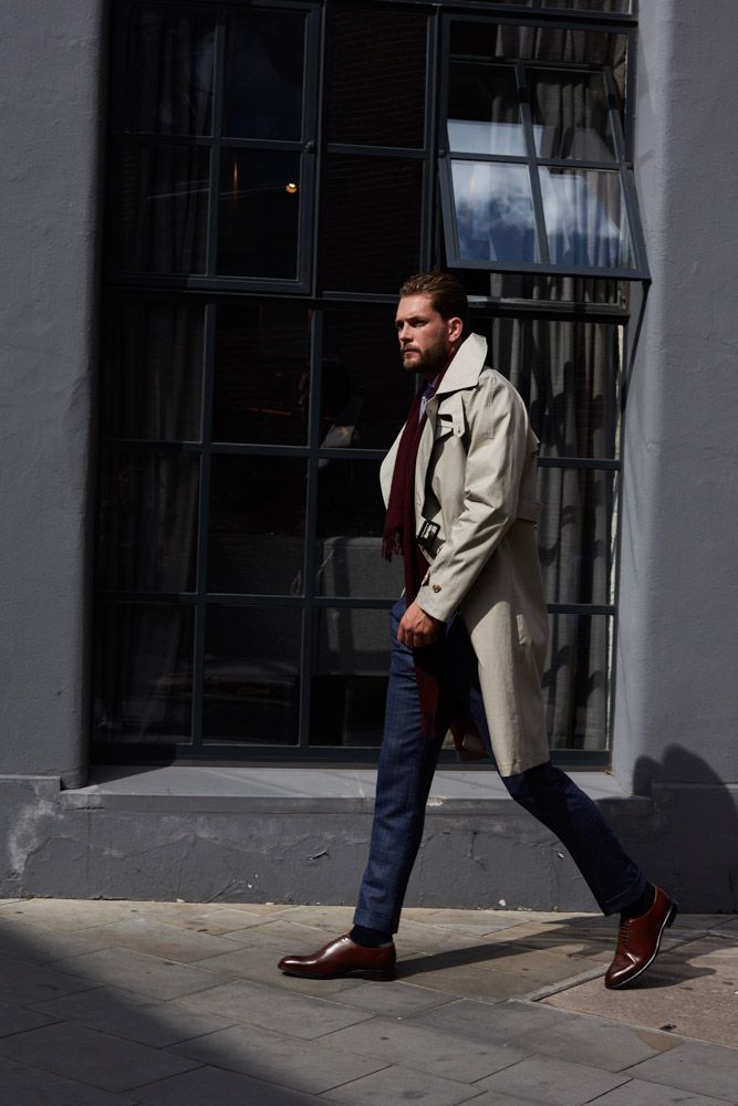 Custom tailored trench coat